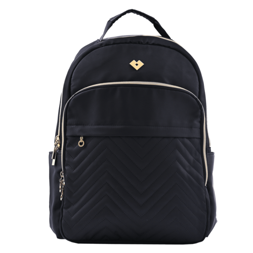  LuckyLy Mochila para Laptop Mujer hasta 16 Pulgadas, Moderna con Múltiples Compartimentos, Modelo Joyce, Negro
