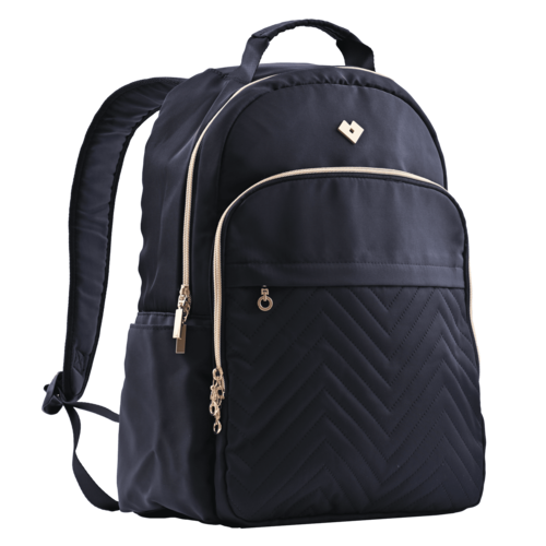  LuckyLy Mochila para Laptop Mujer hasta 16 Pulgadas, Moderna con Múltiples Compartimentos, Modelo Joyce, Negro