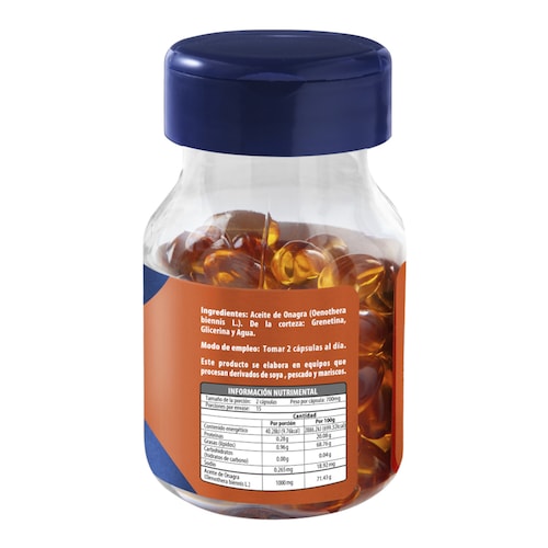 Aceite de Onagra, 30 Capsulas, 700 mg c/u, Auxiliar en la Perdida de Pesos y Dietas
