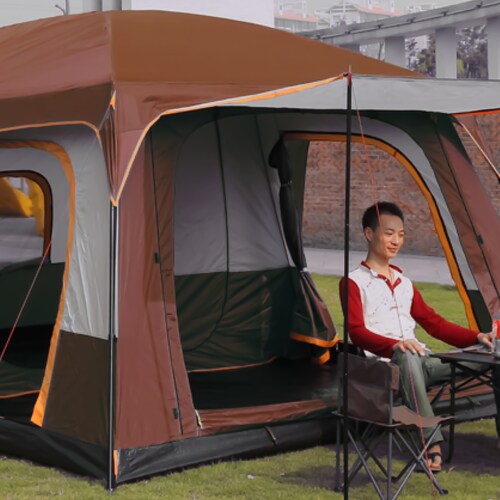 LCJD Tienda de campaña familiar para acampar para 6 personas, impermeable,  10 segundos, instalación de tienda de campaña, instalación instantánea con