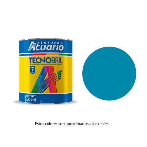 Pintura Esmalte Tecnobril Color Azul Holandés 250 Ml Acuario EV22802