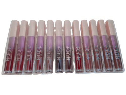 Set de 12 Labiales Mate Larga Duracion Nude.