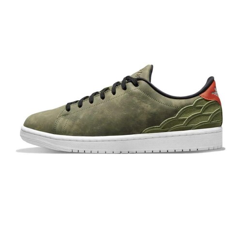 Tenis Air Jordan 1 Center Court Olivo de Caballero Original.