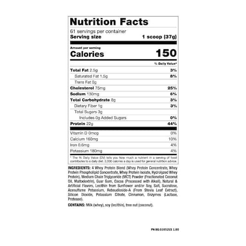 Proteina Mutant Whey 5Lbs. 61 Serv. - Triple Chocolate.