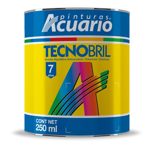 Pintura Esmalte Tecnobril Color Blanco Ostión 250 Ml Acuario EV22402