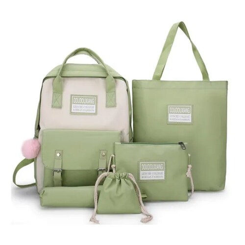 Mochilas Set 5 Pzs Escolar Bolsas Lapicera