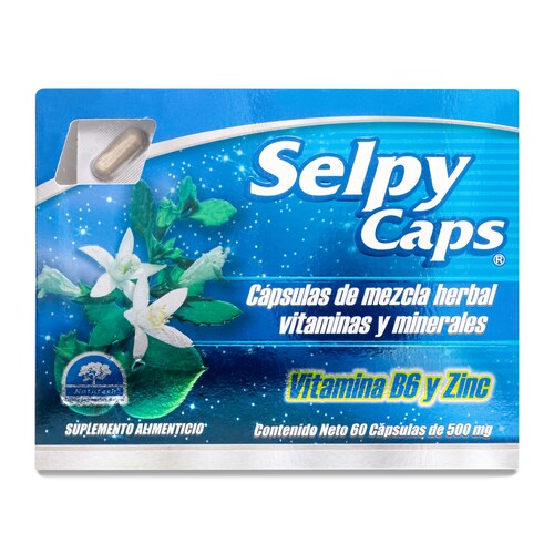 Selpy Caps Vitamina B6 Y Zinc Capsulas De Mezcla Herbal Vitaminas Y Minerales Suplemento Alimenticio 