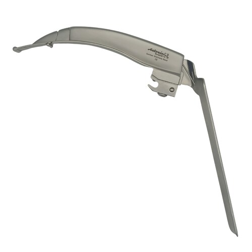 Hoja McCoy Laringoscopio Fibra Optica Integrada Megablade #4 Acero Inoxidable Punta Flexible