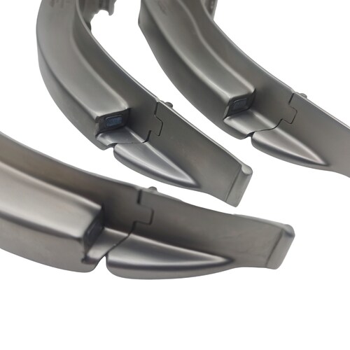 Hoja McCoy Laringoscopio Fibra Optica Integrada Megablade #4 Acero Inoxidable Punta Flexible