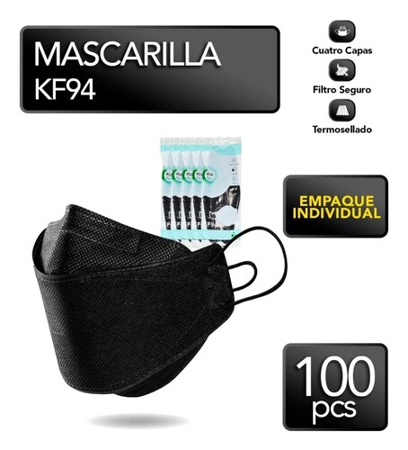 Cubrebocas Kf94 Tapabocas Mascarilla Facial Fda Ce Premium 100 piezas