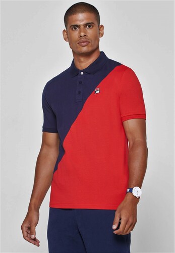 Playera Polo Fila Anton Rojo Marino De Caballero Original