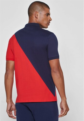 Playera Polo Fila Anton Rojo Marino De Caballero Original