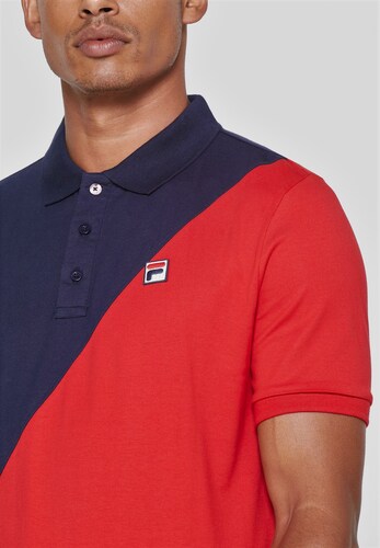 Playera Polo Fila Anton Rojo Marino De Caballero Original