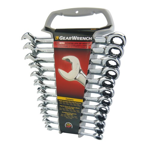 Juego de 12 llaves doble matraca metrica GearWrench
