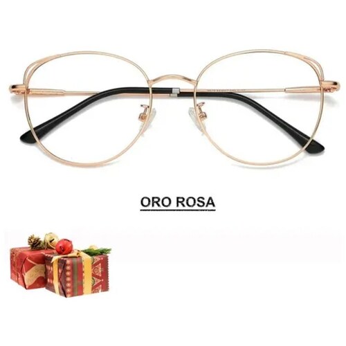 Gafas De Moda Con Marco Metálico Filtro De Luz Azul Lentes