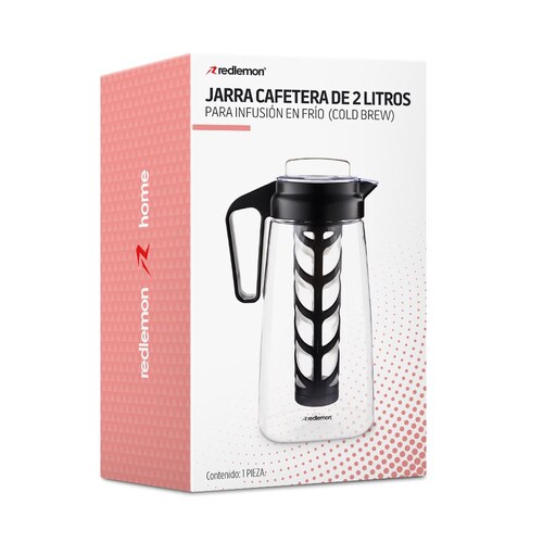 Cafetera Jarra Cold Brew 2 Litros para Café Frío Infusiones de Té Redlemon