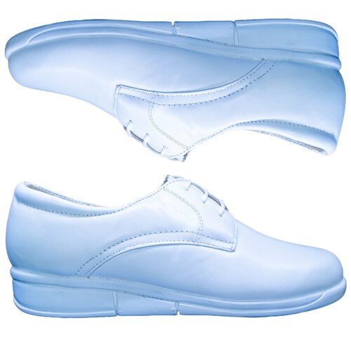 Zapato Enfermería Clínico Hotelero Cómodo Piel Blanco BE30