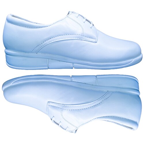 Zapato Enfermería Clínico Hotelero Cómodo Piel Blanco BE30
