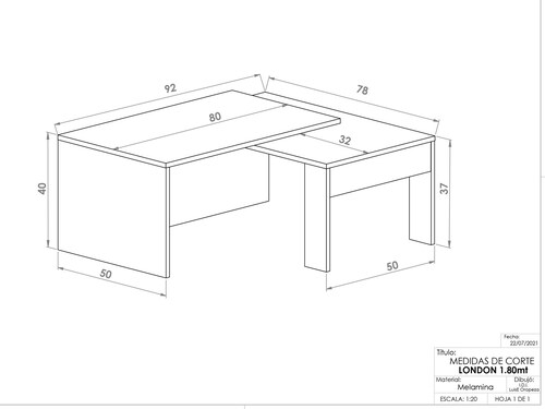 Mesa de Centro Barceló Negro