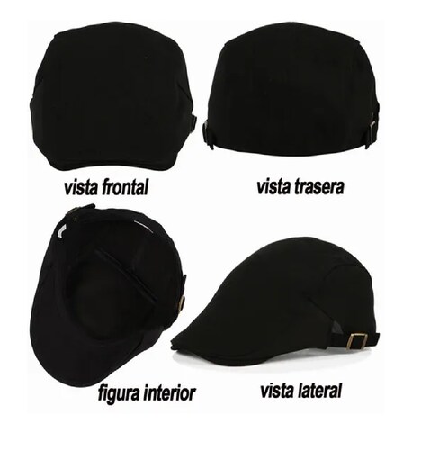 Pack Gorra Boina Para Hombre Negro y Caqui