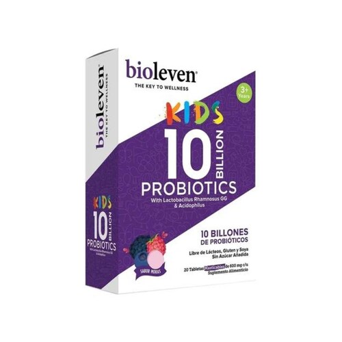 2 Pack Probióticos 10 Billones Bioleven 20 Tabletas 3+ 
