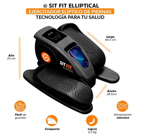 Escaladora Elíptica Sit Fit Eliptical  Quick Fit Pro incluye Calcetas Compresión .