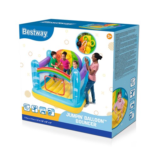 Castillo Inflable Brincolin Infantil Diseño Arcoiris Rainbow
