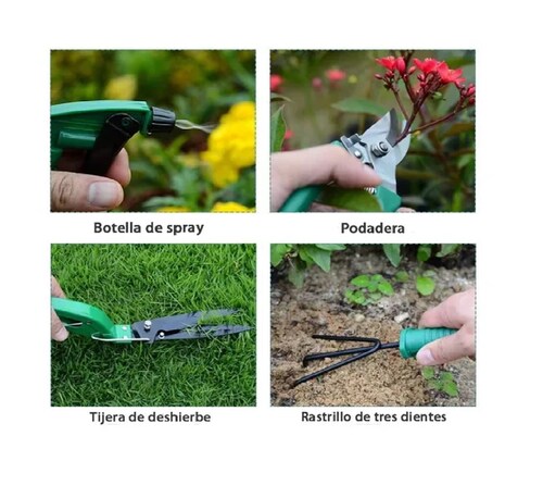 Juego Herramientas De Jardinería Acero Inoxidable