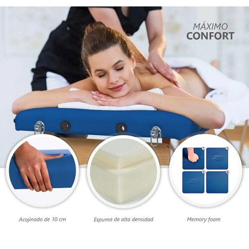 Cama Para Masaje Spa Portátil Reclinable Estuche Profesional.