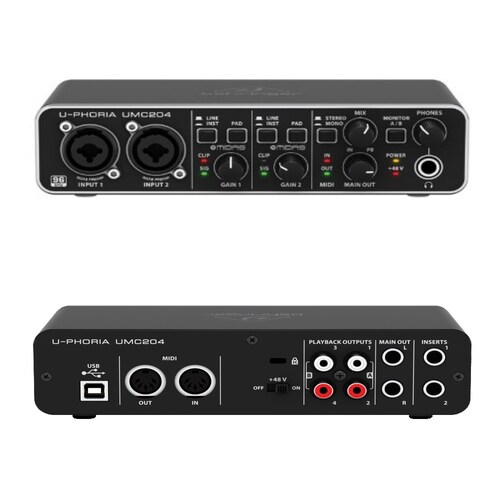Interface de audio behringer U-phoria Umc204HD