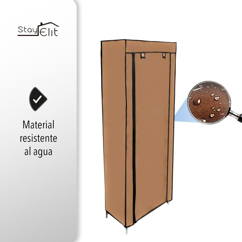 Closet Zapatera Minimalista Armario Organizador Multifuncional Armable / Almacenamiento para Zapatos (Café, 9 niveles)