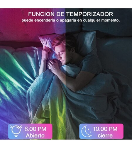 Tira luz led inteligente Bluetooth control remoto app 20 metros