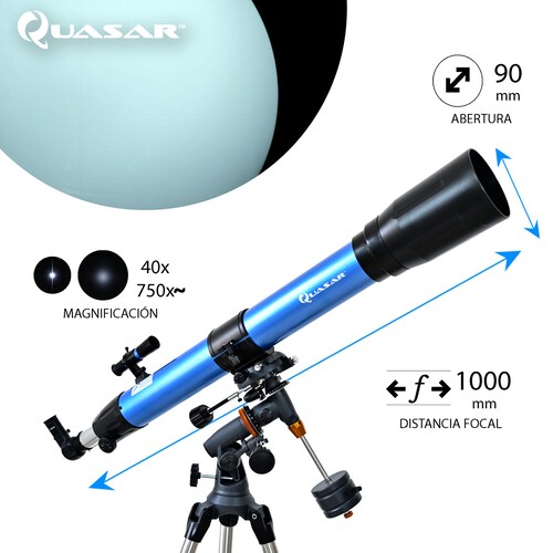 Telescopio Quasar Q90 Refractor Con Ocular Usb