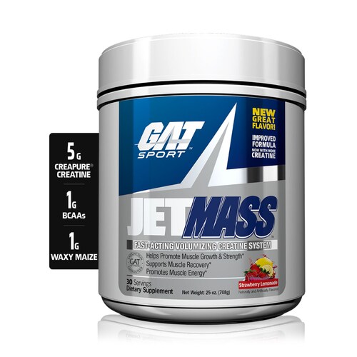 Sistema de Creatina Gat Sport JetMass 708g 30 Serv. - Limonada de Fresa