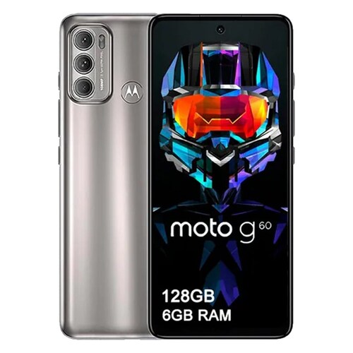 Celular Motorola Moto G60 Almacenamiento 128GB Ram 6GB Dual Sim - Plateado 