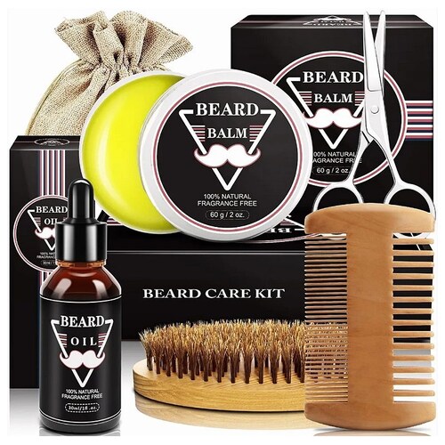 Kit De Cuidado De Barba Y Bigote Para Hombre