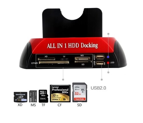 Lector de discos duros y memorias para pc windows, ios, linux y android