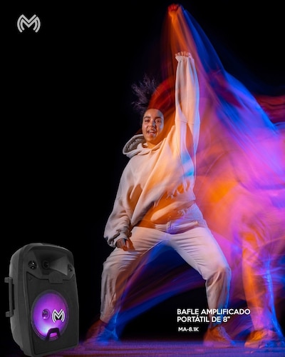 Bafle Amplificado 8 pulgadas Portátil 5000 Watts Bluetooth y TWS / Master / 8-TWS