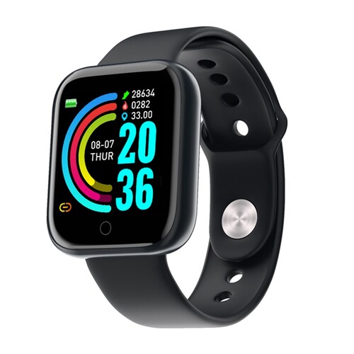 Smartwatch Reloj Inteligente D20 Y68 Negro Reloj Inteligente Bluetooth Contra Agua