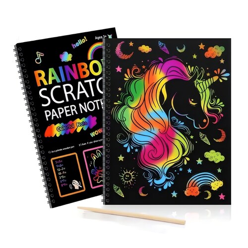 Libros Para Colorear Rainbow Rascar Paper Pintura Niños