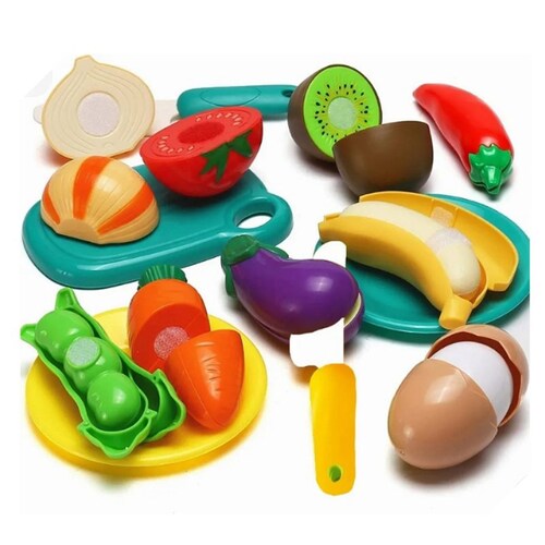Juego Cuchillos Seguros Fruta Verduras Niños 5 Pzs Plástico