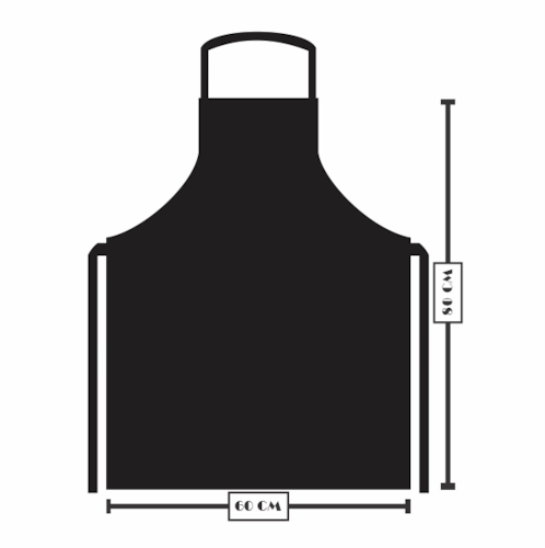 Mandil delantal negro homero gas gabardina 100% algodón