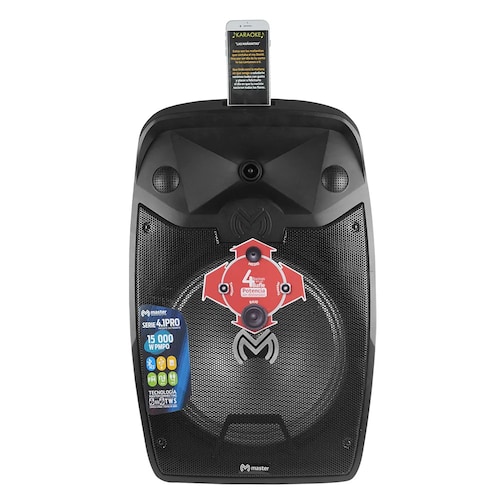 Paquete de Luz y Sonido para Fiestas y Eventos con Bafle de 15 Pulgadas de 15 000 Watts de Potencia Musical Tripie Luminoso Audioritmico y Dispositivo Emisor de Luz Laser para Jardin / Master / KIT-MA-15.1KB