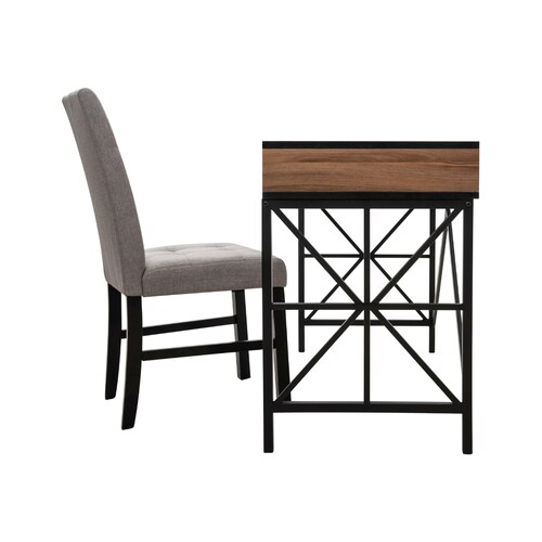 Escritorio Ashton de Madera color Café con Silla