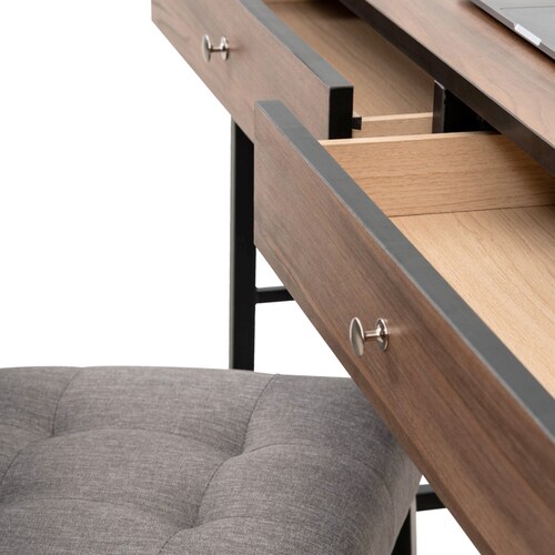 Escritorio Ashton de Madera color Café con Silla