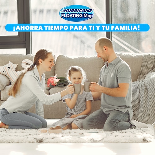 Trapeador Giratorio Automático Eléctrico Hurricane Floating Mop Tv Ofertas con 6 Almohadillas lavables y reutilizablesLimpia 10 Veces más Rápido 
