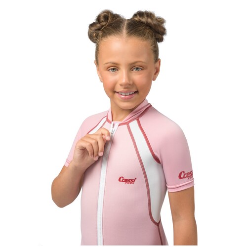 Traje Bañador Cressi Swimsuit Kids Infantil Rosa Corto 1.5mm Para Natación Snorkeling