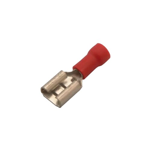 Terminal de Laton Fastom Hembra 1/4" 6.3mm  Forro rojo