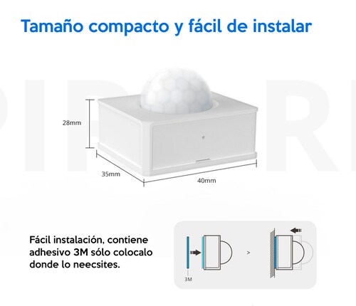 Sensor De Movimiento Rf 433mhz Pir3 Compatible Bridge Sonoff
