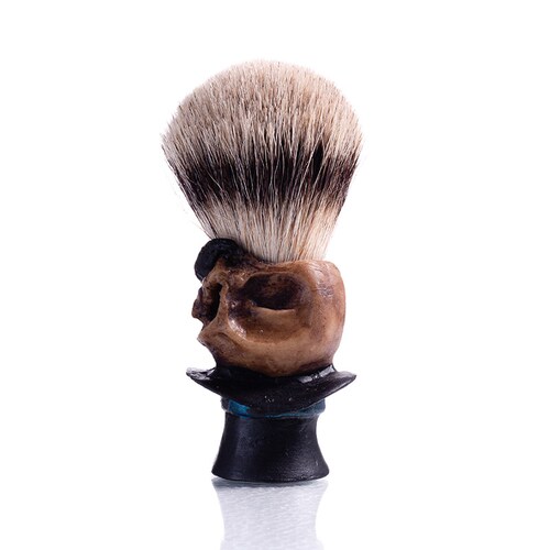 Brocha de Afeitar Pelo de Tejon Modelo Calavera